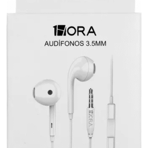 Audífonos 1HORA AUT117 Alámbricos Plug 3,5 mm Color Blanco Audífonos 1HORA AUT117 Alámbricos Plug 3,5 mm Color Blanco
