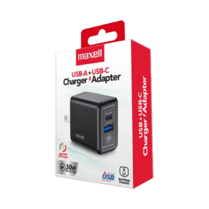 Adaptador para Celular Maxell 30 W USB‑C + USB‑A 2 Puertos