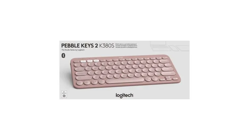 TECLADO BLUETOOTH LOGITECH PEBBLE KEYS 2 K380S ROSADO