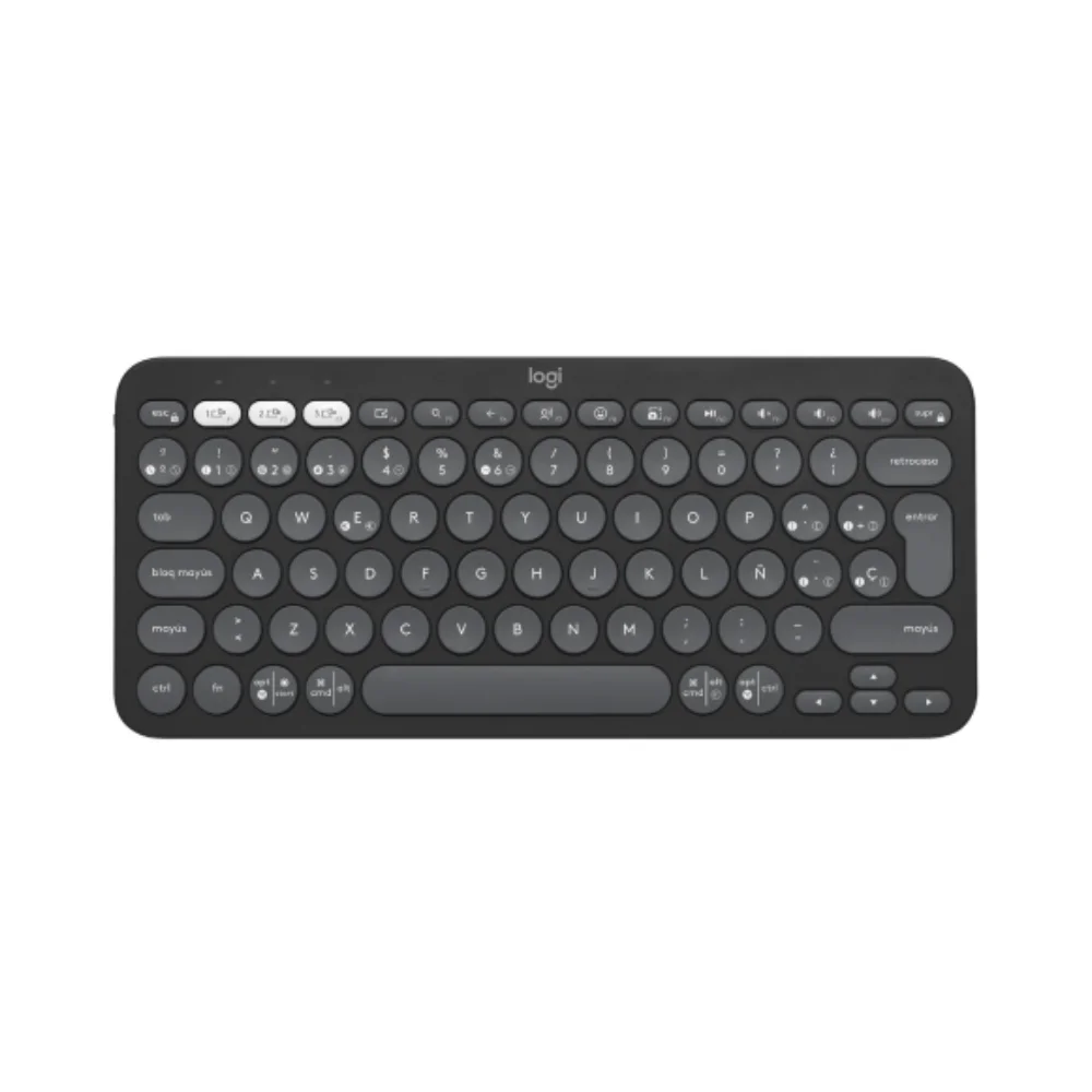 Teclado Bluetooth Negro Logitech Pebble Keys 2 K380s multi‑dispositivo