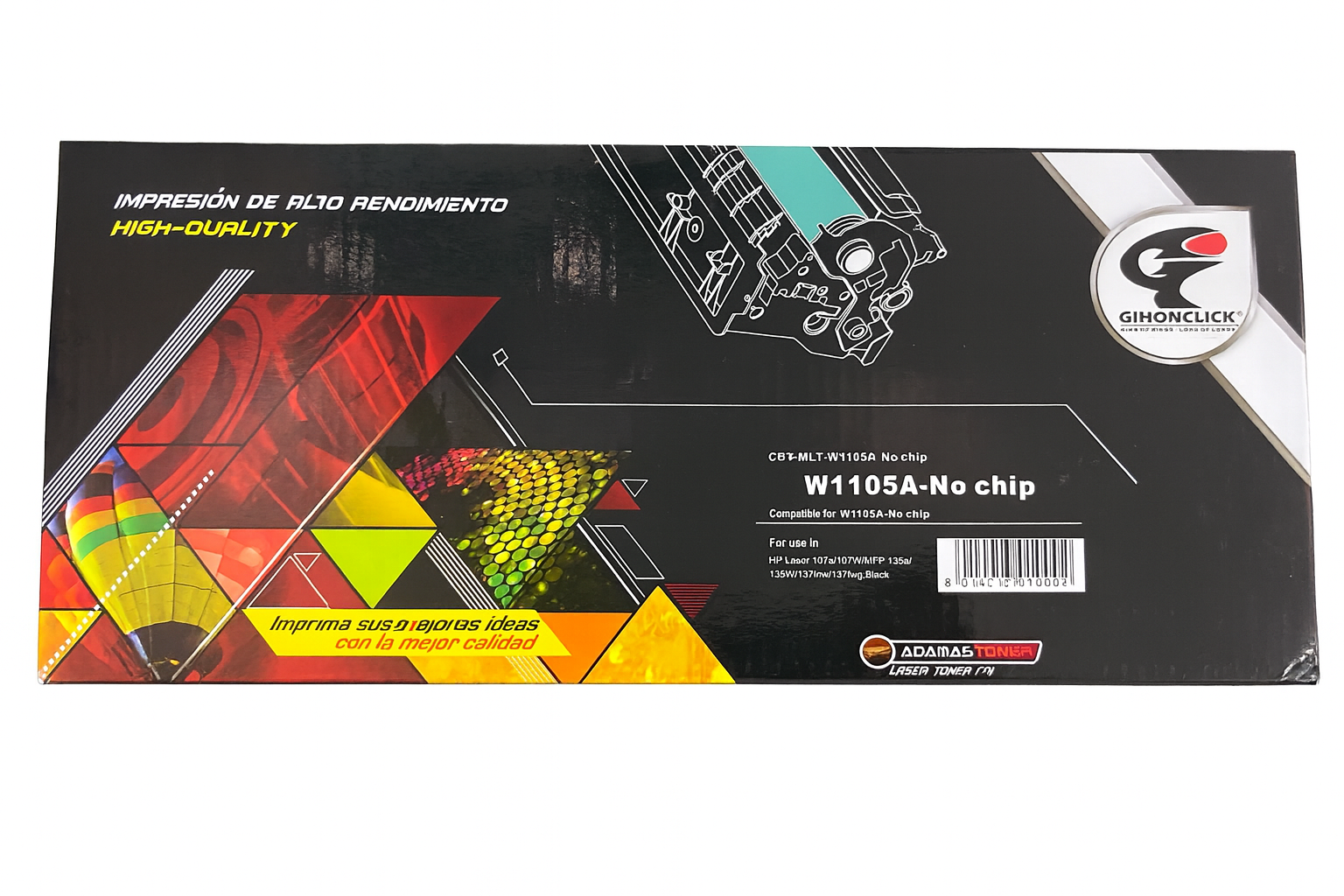 Tóner Gihonclick HP 105A W1105A Compatible Sin Chip 1000P