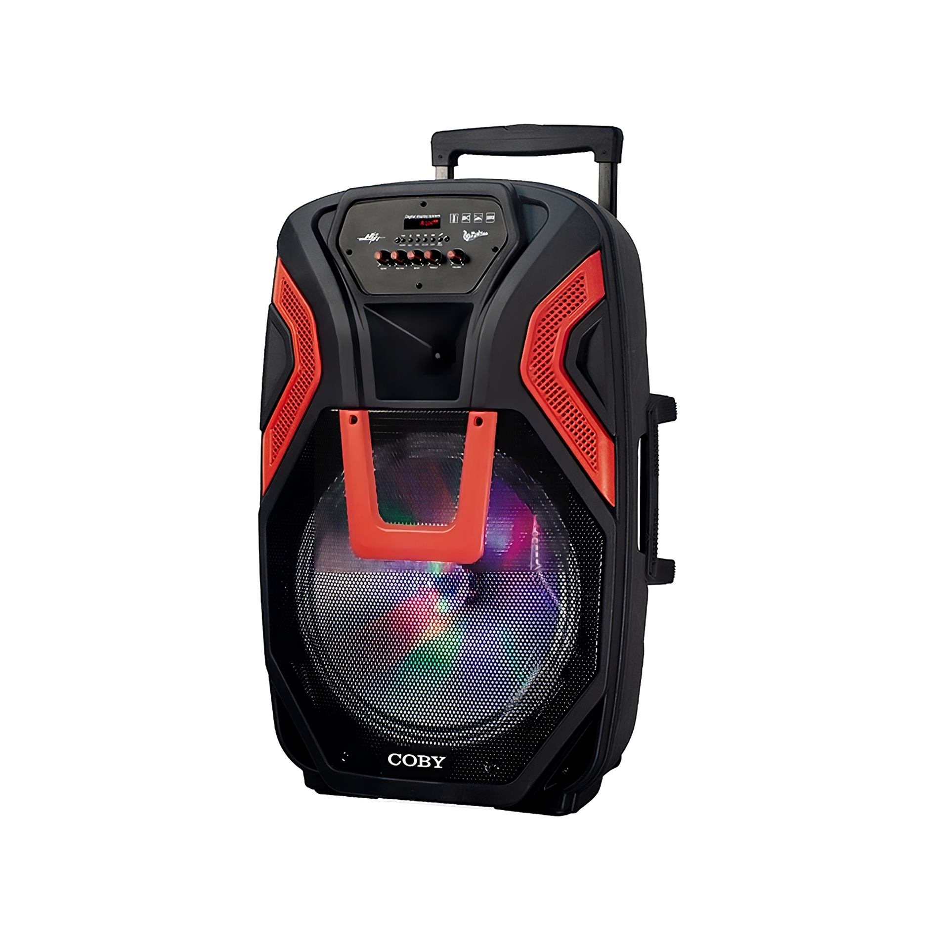 Parlante Cabina Bluetooth Coby CY3360-1515D 15″ — 2400W con Trípode, Batería Recargable y Micrófono