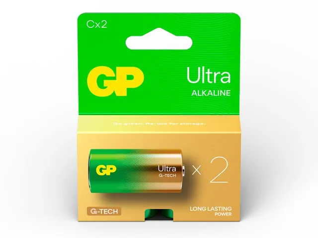 Batería GP Ultra C LR14 1.5V Alcalina GP14AU-C2 (Pack x2)
