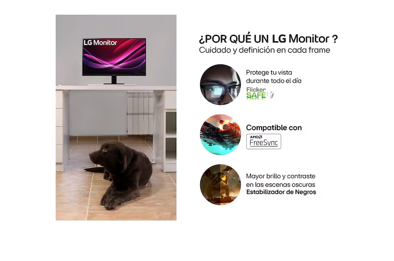MONITOR LG 24" 24U411A-B IPS FHD 120HZ PUERTO HDMI