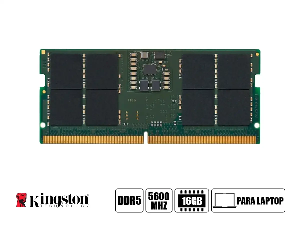 Memoria DDR5 16GB 5600MHz Kingston KCP556SS8-16 SODIMM para Portátil