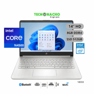 Portátil HP 14-DQ3502LA Intel N4500 8GB SSD 512GB 14” Linux — C30FDLA#ABM Portátil HP 14-DQ3502LA Intel N4500 8GB SSD 512GB 14” Linux — C30FDLA#ABM