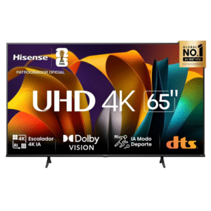 Televisor Hisense Smart TV 65" 4K UHD 65A6NV VIDAA Voice, HDR10, Dolby Vision, WiFi 5 GHz y Bluetooth
