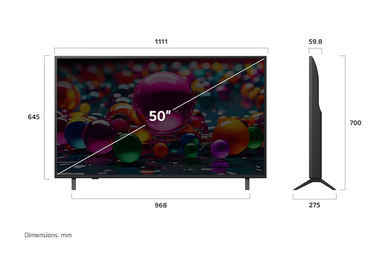TELEVISOR LG SMART 4K UHD LED TV DE 50" 50UA8050PSA