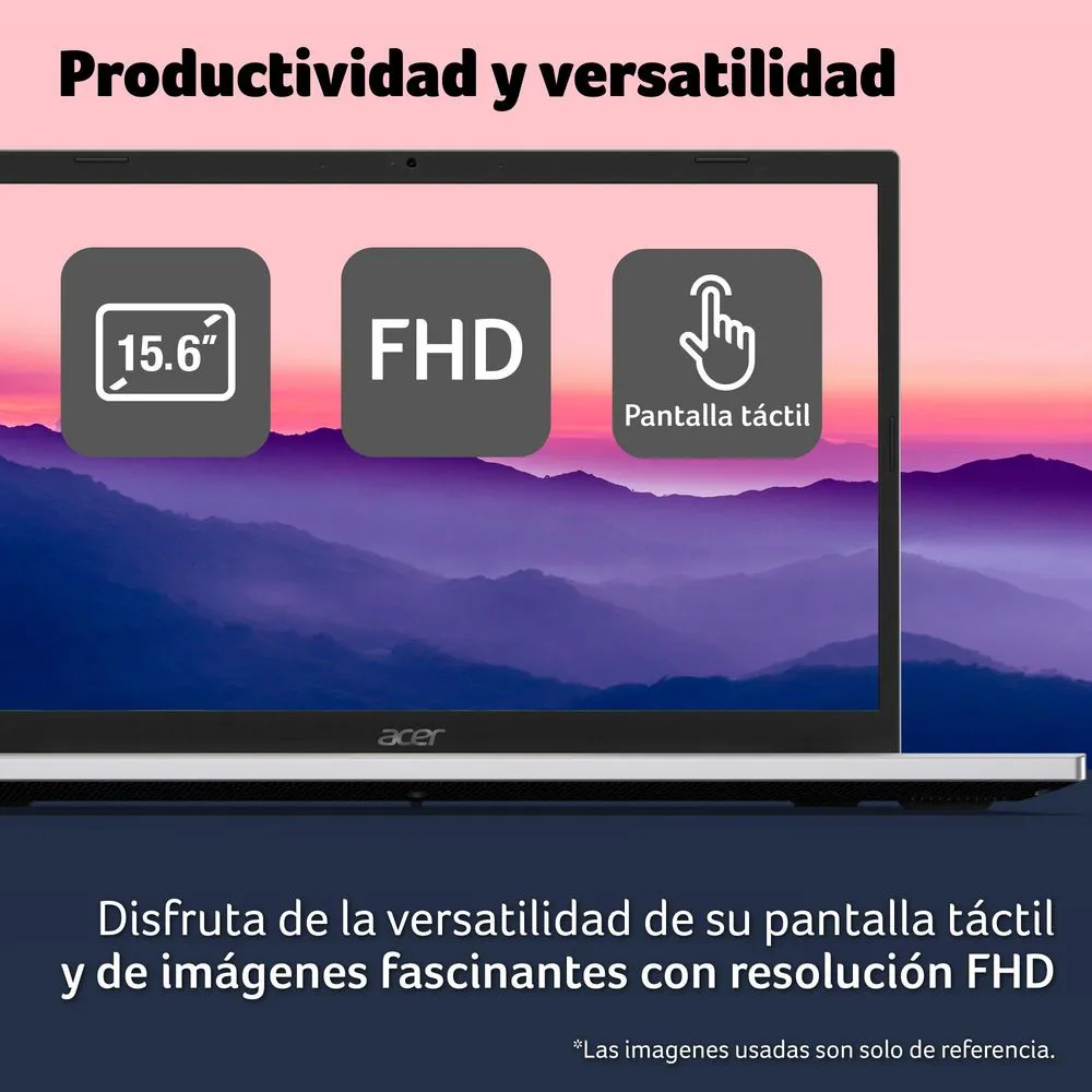 PORTATIL ACER ASPIRE A315-24PT-R3JR AMD RYZEN 5 7520U 16GB LPDDR5 SSD 512GB PCIE NVME FULL HD 15.6″ LICENCIA WINDOWS 11 SL MULTI TACTIL – TOUCH SCREEN