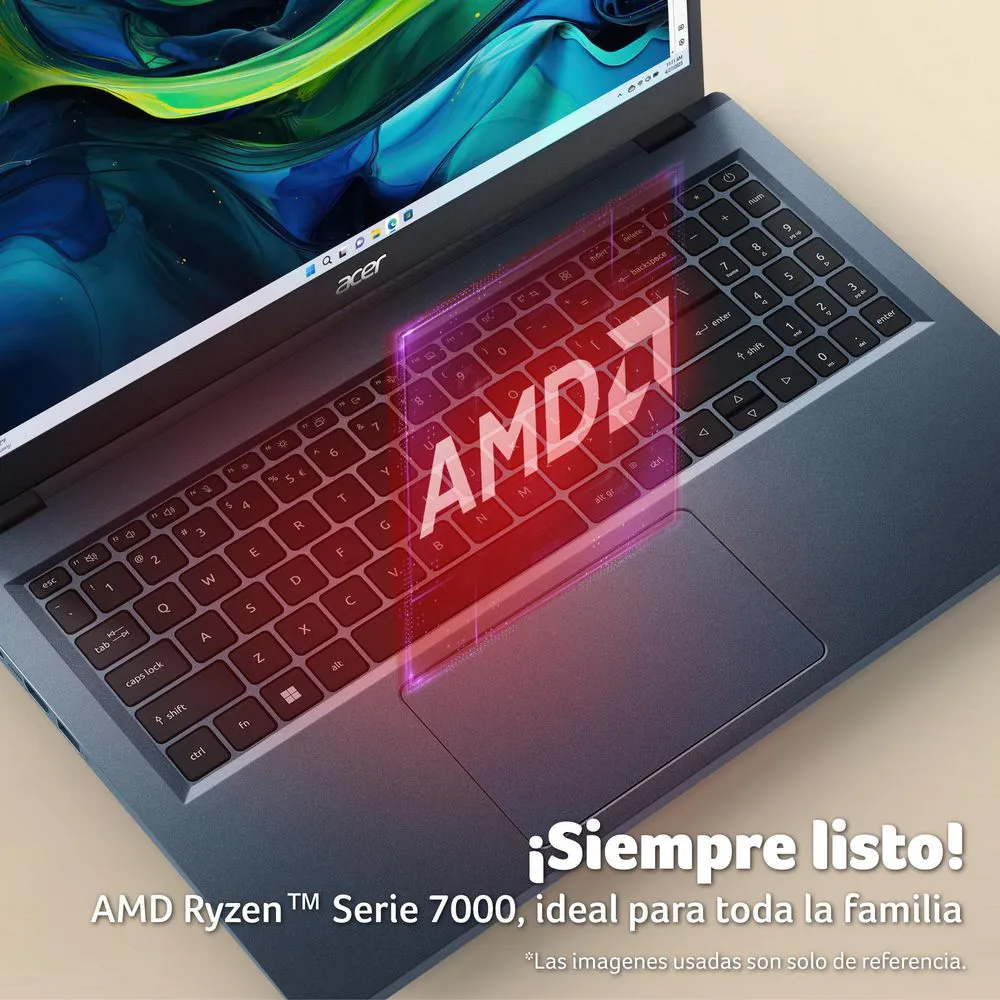 PORTATIL ACER ASPIRE A315-24PT-R3JR AMD RYZEN 5 7520U 16GB LPDDR5 SSD 512GB PCIE NVME FULL HD 15.6″ LICENCIA WINDOWS 11 SL MULTI TACTIL – TOUCH SCREEN