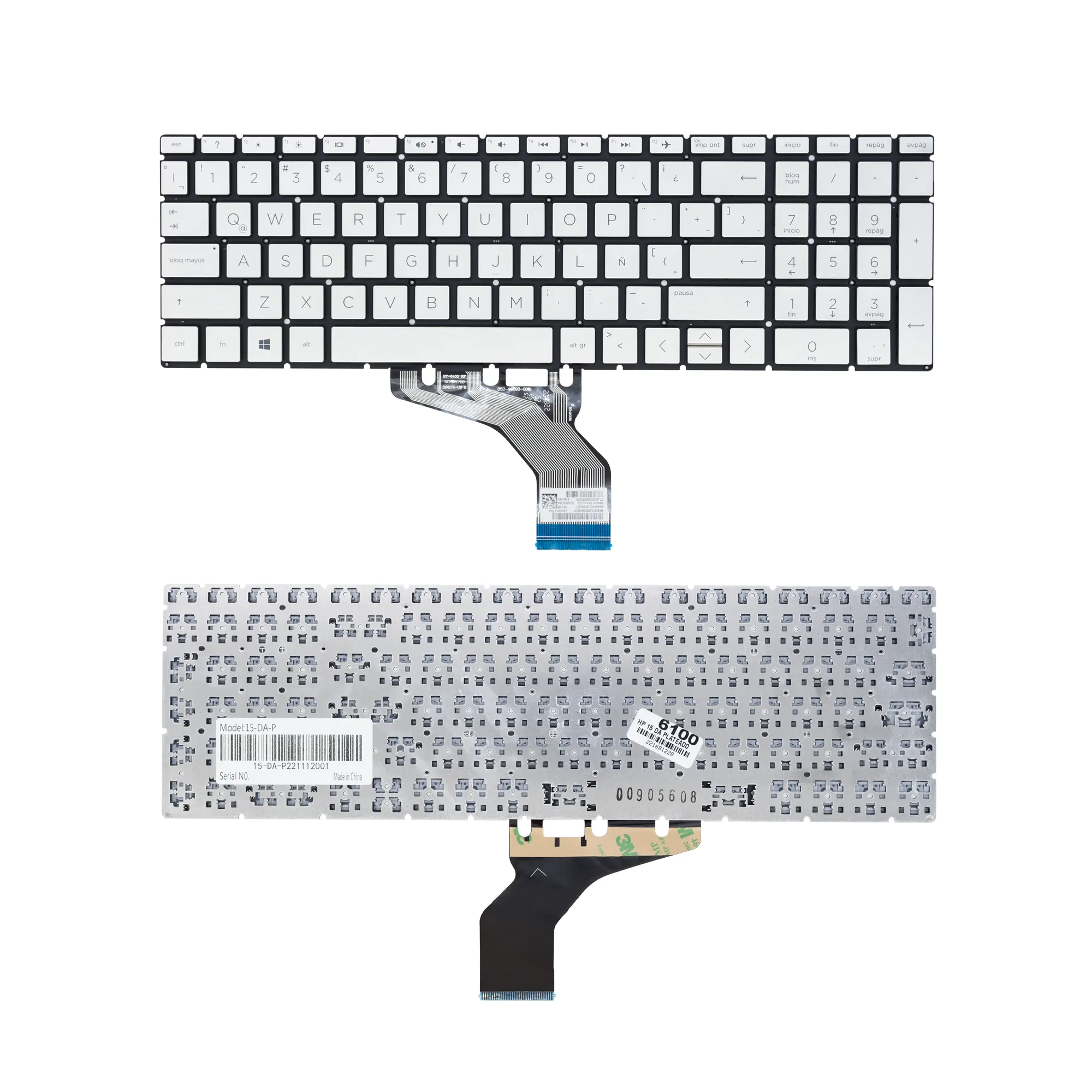 Teclado Original para Portátil HP 15-DA Español Gris Plata – Ref. KHP-140