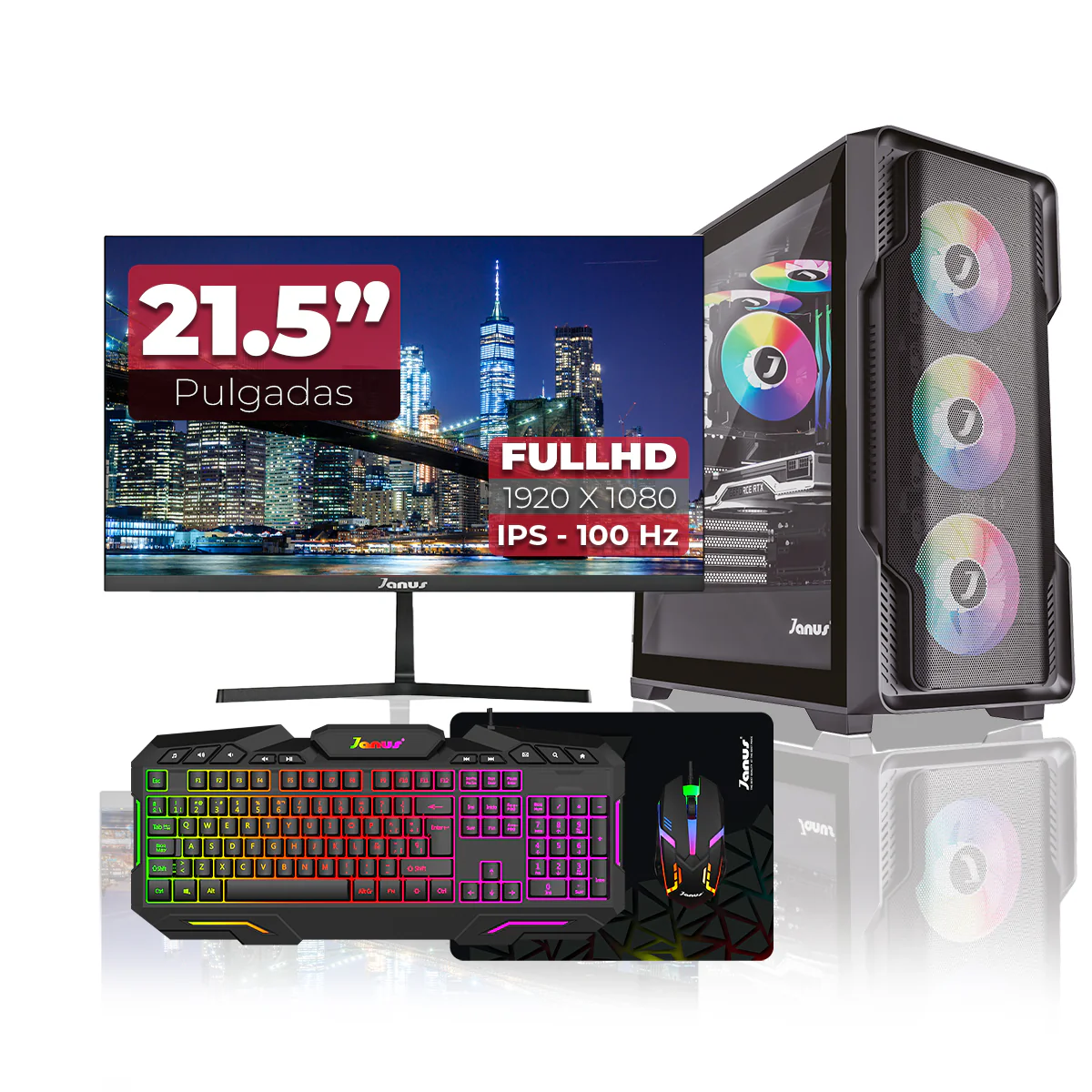 Computador Janus Workstation Ryzen 5 5600GT 16GB 512GB SSD M.2 + Monitor 21.45″ Combo