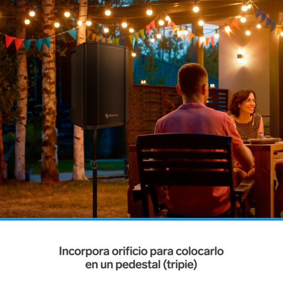 PARLANTE CABINA BLUETOOTH STEREN 8" BAF-0890R - BAFLE PROFESIONAL