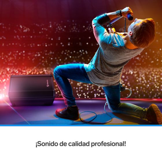 PARLANTE CABINA BLUETOOTH STEREN 8" BAF-0890R - BAFLE PROFESIONAL