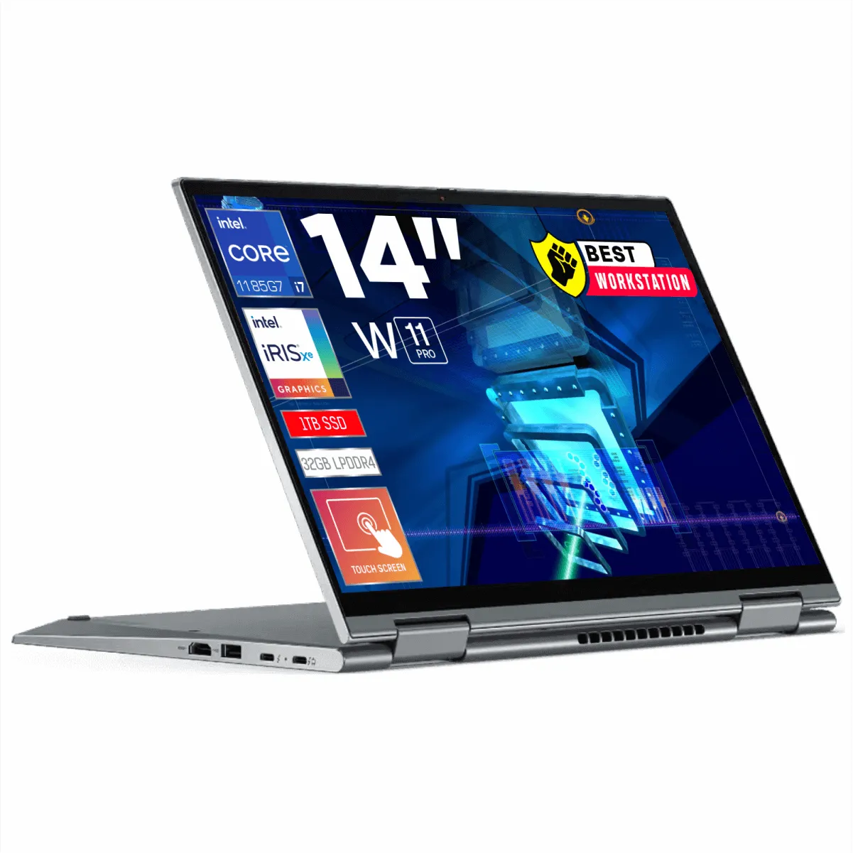 Portátil Corporativo Lenovo ThinkPad X1 Yoga 3rd Gen Core i7-8650U 16GB 256GB SSD 14″ Touch Win11 Pro Open Box