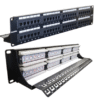 Patch Panel 48 Puertos Cat 6 Slanpro UTP Rack 19″ con Soporte