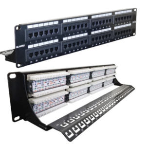 Patch Panel 48 Puertos Cat 6 Slanpro UTP Rack 19″ con Soporte
