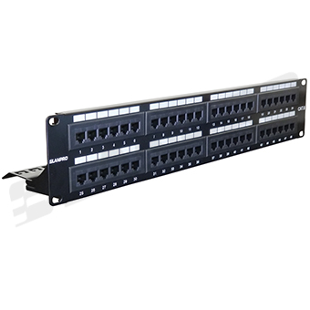 PATCH PANEL 48 PUERTOS CAT 6 LANPRO CON SOPORTE POSTERIOR