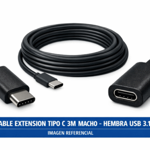 Cable Extensión USB Tipo C 3 Metros Macho a Hembra USB 3.1