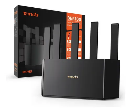 Router WiFi 7 Tenda TE6L Pro BE5100 Dual Band 2.5GE 5 Antenas Gigabit WPA3