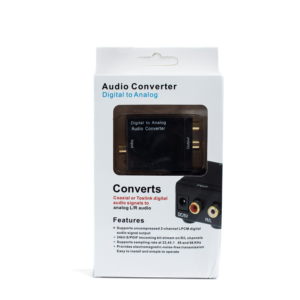 Convertidor Audio Digital a Audio Análogo 400139 Óptico Coaxial a RCA DAC 192 kHz Convertidor Audio Digital a Audio Análogo 400139 Óptico Coaxial a RCA DAC 192 kHz