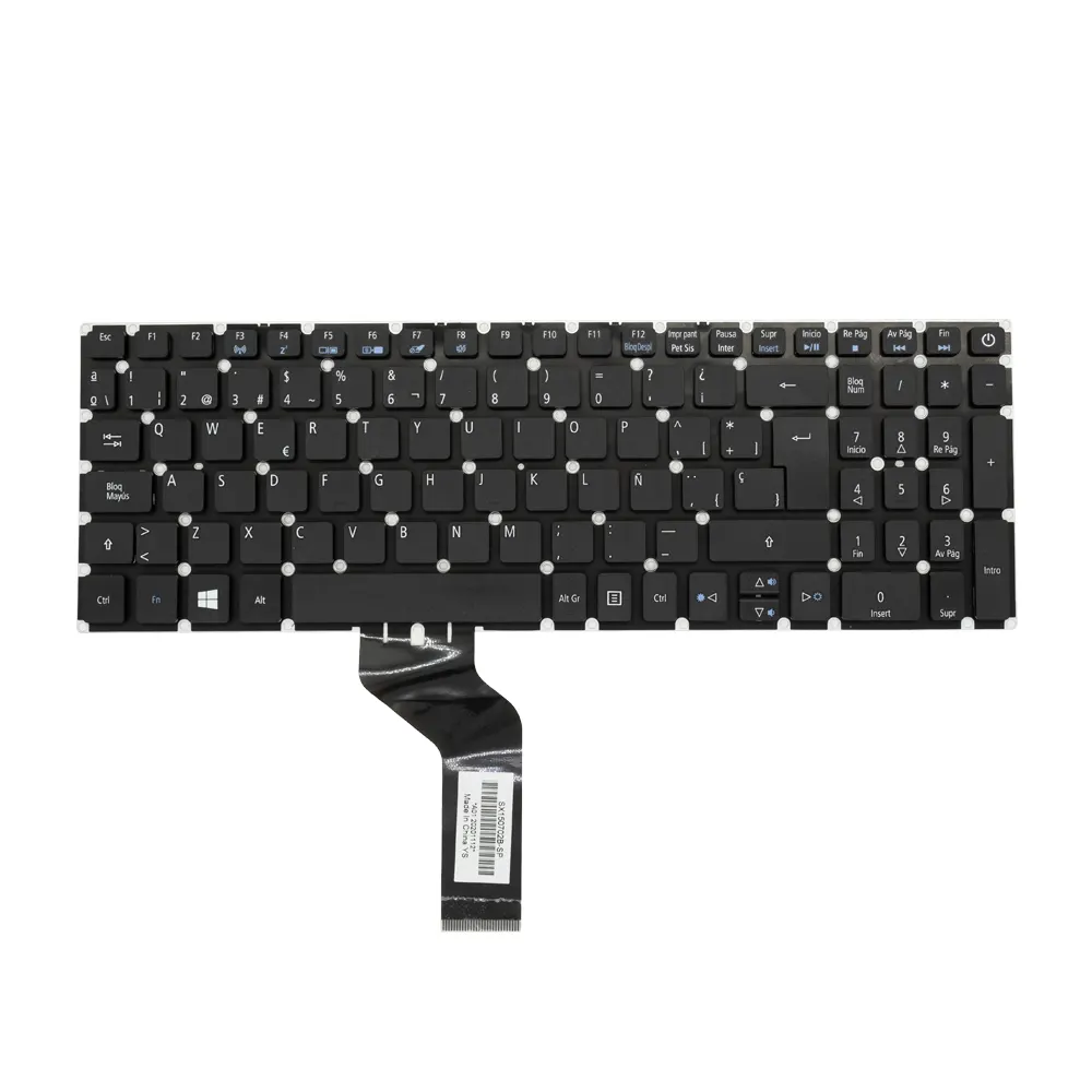 Teclado para Portátil Acer E5-573 Ref 6087 Negro Compatible Aspire E5-573 E5-573G E5-573T