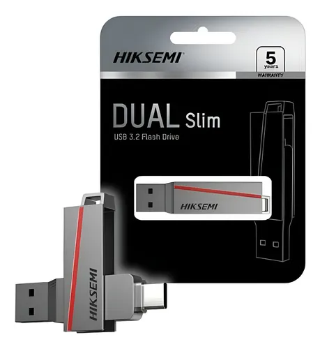 Memoria USB Tipo C Dual Slim 3.2 64GB HIKSEMI HS-USB-E307C 64G U3 OTG