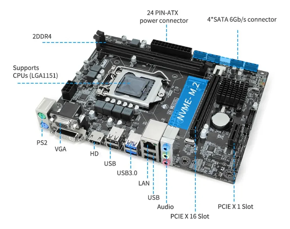 MOTHER BOARD FOXCONN H310 -TG-H310G398