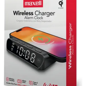Cargador Inalámbrico Maxell QIAC-115 con Reloj Despertador Qi USB-C Cargador Inalámbrico Maxell QIAC-115 con Reloj Despertador Qi USB-C