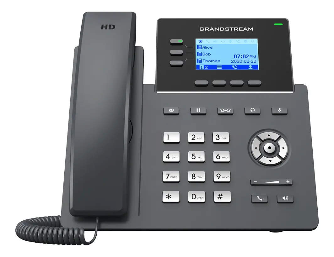 Teléfono IP Grandstream GRP2603P 3 Líneas 6 Cuentas SIP PoE Gigabit