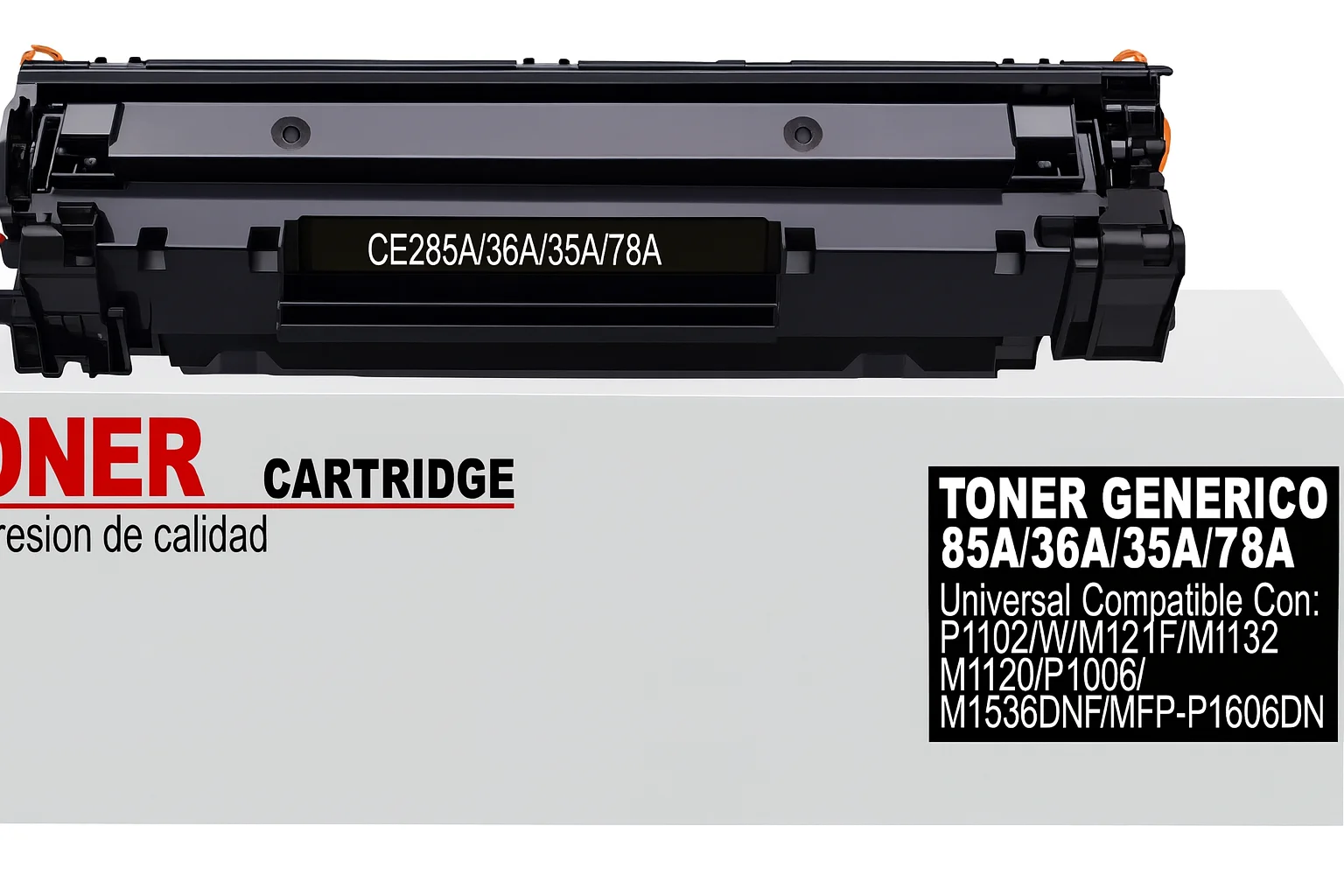 Tóner Homologado HP Trifásico 85A / 36A / 35A Negro CE285A CB436A CB435A