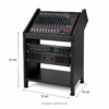 Rack para Consolas de Sonido 97 x 53 x 41 cm Estructura Metálica Profesional