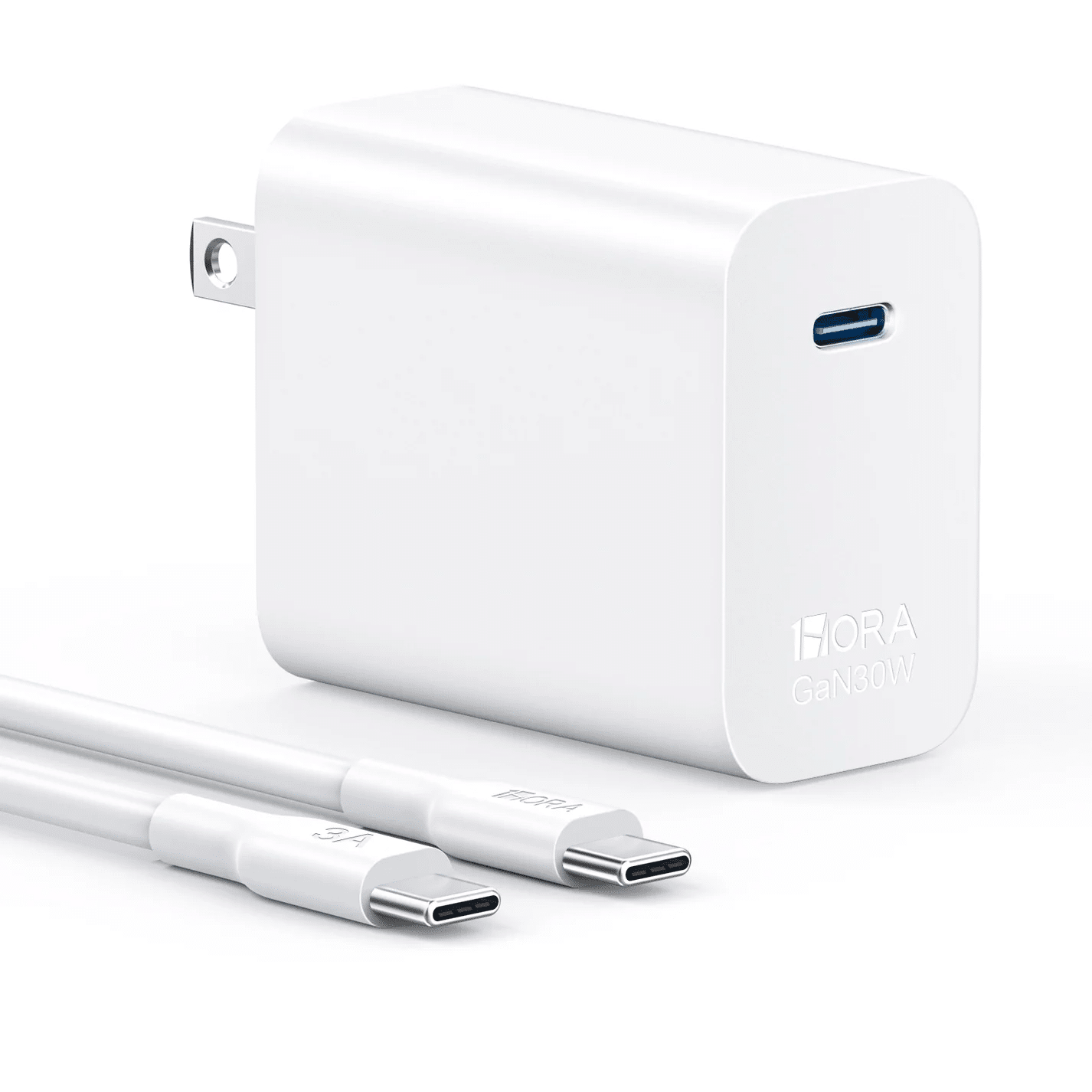 CARGADOR PARA CELULAR 1HORA GAR165 ( USB TIPO C ) GAN 30W CABLE TIPO C 3A