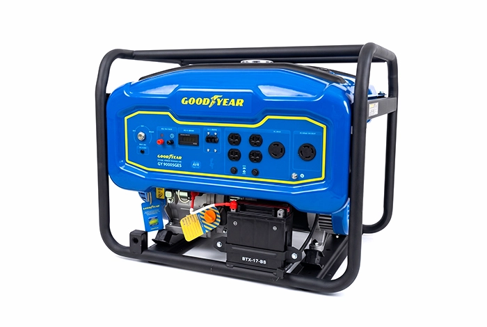 PLANTA ELECTRICA GOODYEAR GY90005GES 8800W MAX GASOLINA ARRANQUE MANUAL Y ELECTRICO 110V-220V - POWER ON