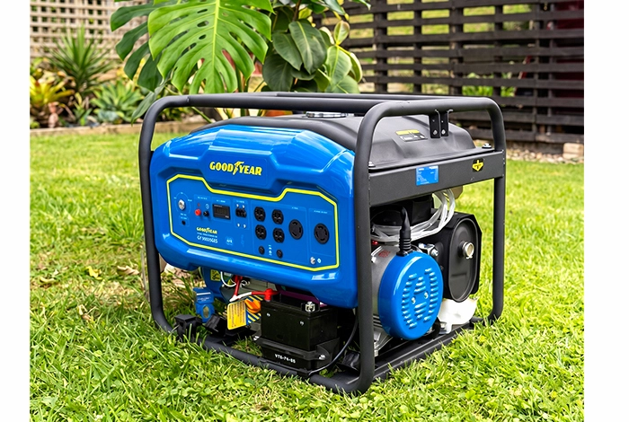 PLANTA ELECTRICA GOODYEAR GY90005GES 8800W MAX GASOLINA ARRANQUE MANUAL Y ELECTRICO 110V-220V - POWER ON