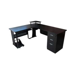Escritorio Gerencial en L Easy RX-D1167 Negro con 3 Cajones