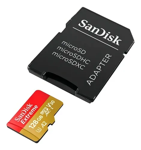 Tarjeta microSDXC SanDisk Extreme 128GB para video 4K