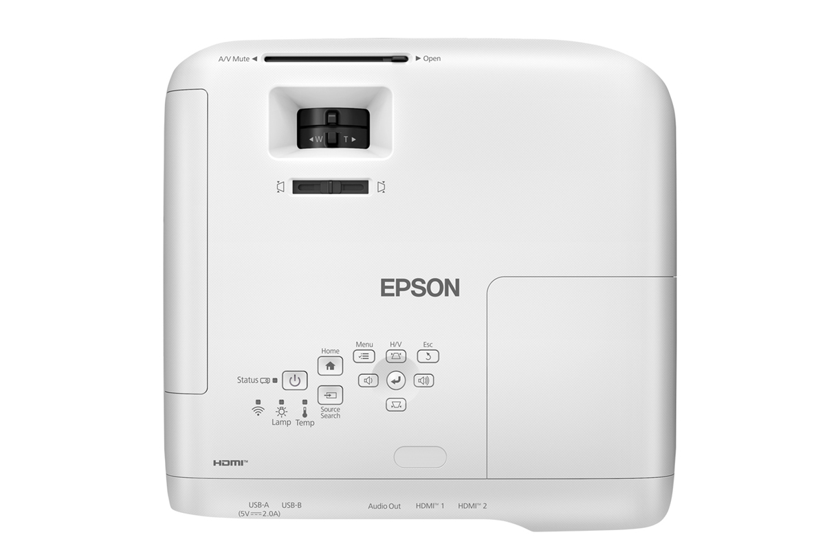 Puertos HDMI y USB del Epson PowerLite FH54+