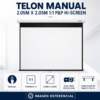 Telón Manual Hi-Screen 2,05 × 2,05 m Formato 1:1