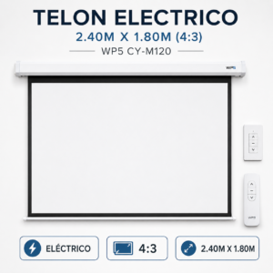 Telón Eléctrico CY-M120 120″ 2,40 × 1,80 m Formato 4:3 Telón Eléctrico CY-M120 120″ 2,40 × 1,80 m Formato 4:3
