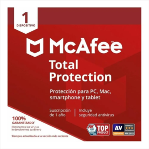 Licencia McAfee Total Protection 1 Equipo 1 Año