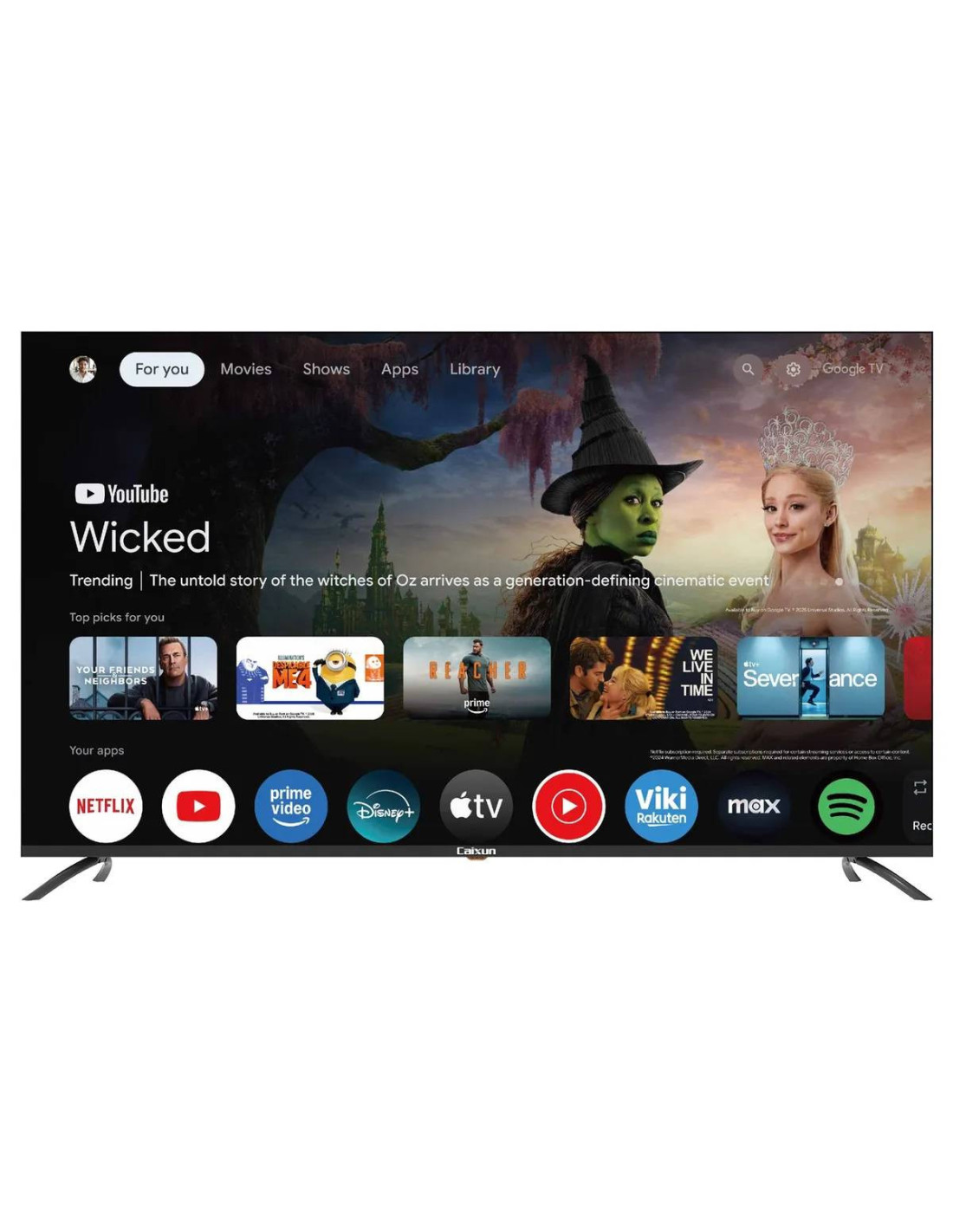 Televisor Caixun 65 Pulgadas QLED 4K Google TV C65VAUGQ
