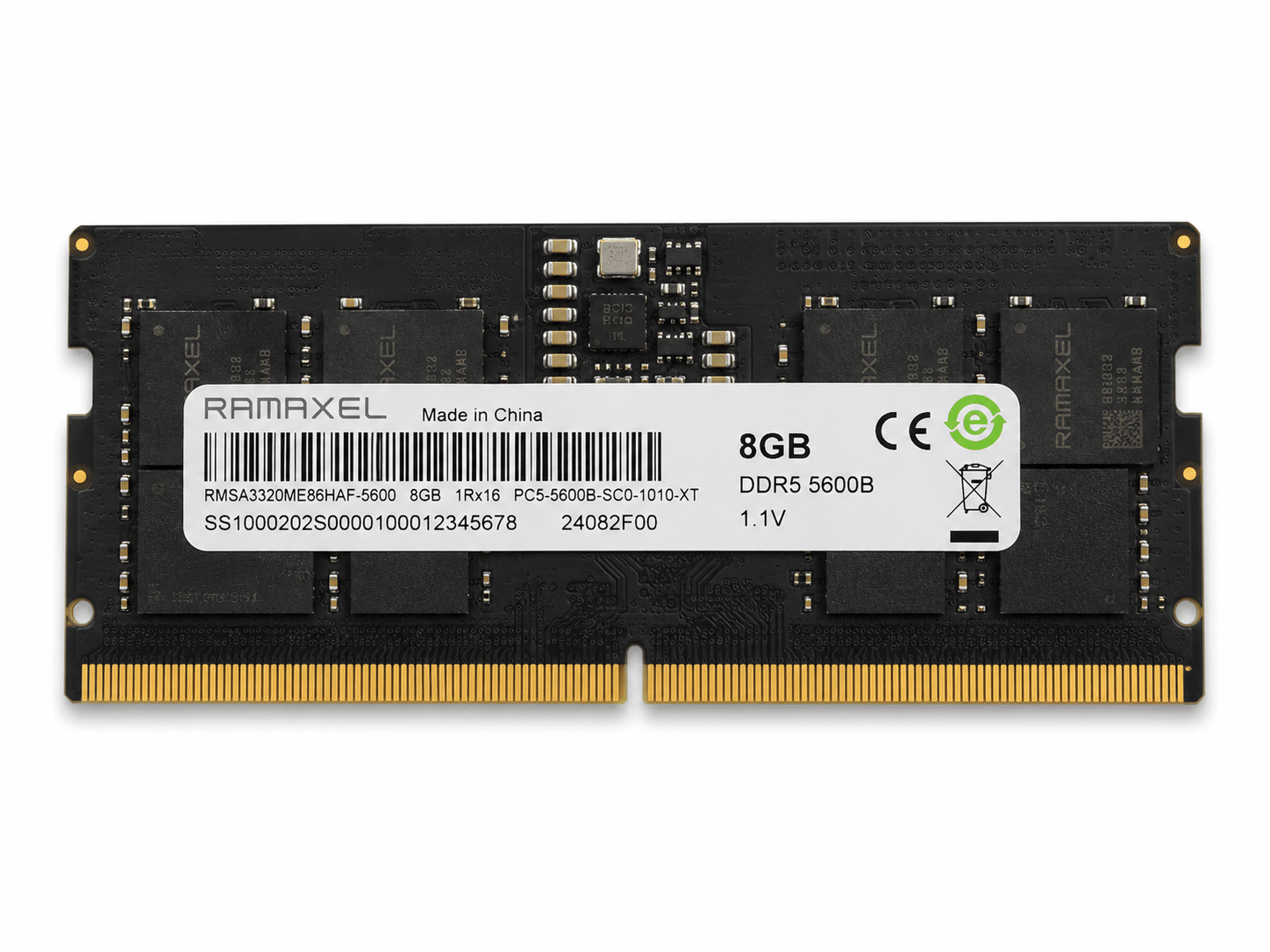 Memoria RAM DDR5 8GB 5600MHz RAMAXEL para Portátil Open Box