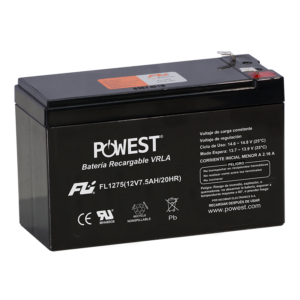 Batería 12V 7.5Ah Recargable Powest para UPS y Alarmas Batería 12V 7.5Ah Recargable Powest para UPS y Alarmas