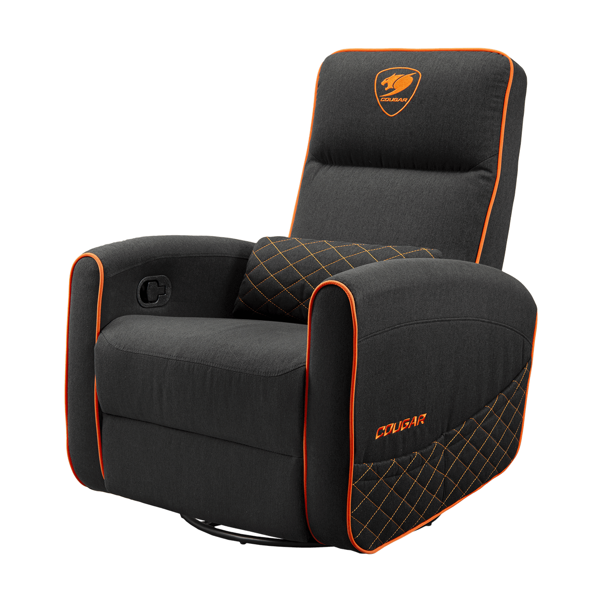sofa gamer cougar fidom reclinable con textura tipo lino y bolsillo lateral diagonal 2