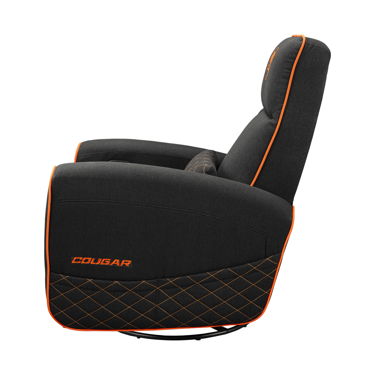 sofa gamer cougar fidom reclinable con textura tipo lino y bolsillo lateral lateral