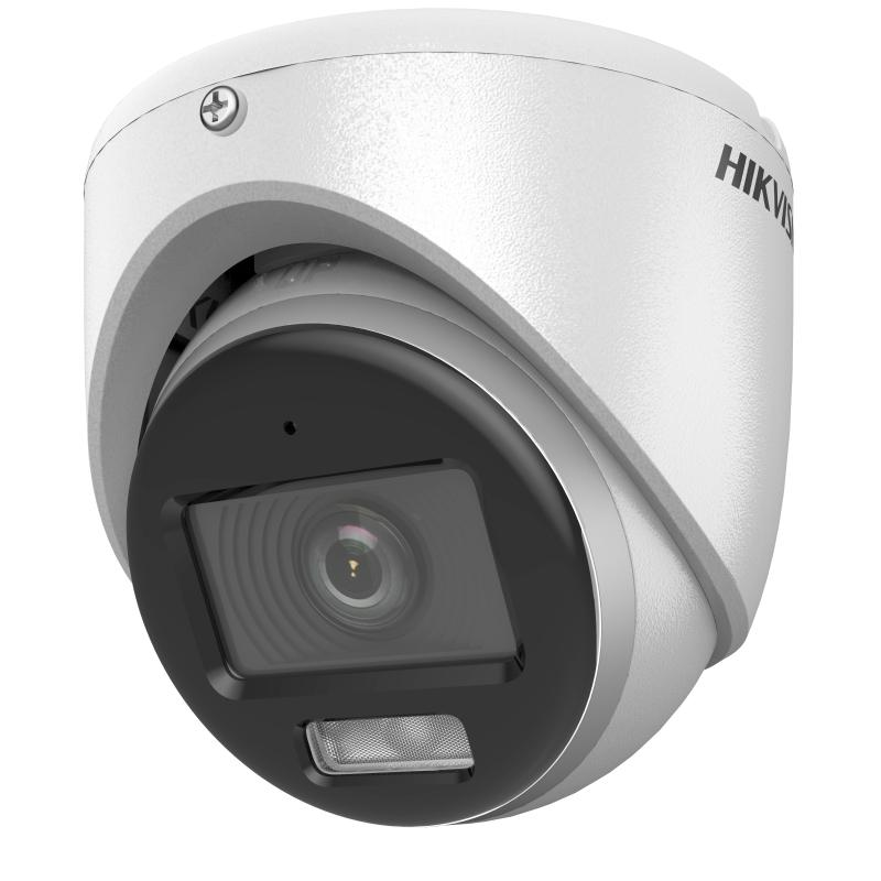 Cámara turret Hikvision ColorVu metálica con protección IP67