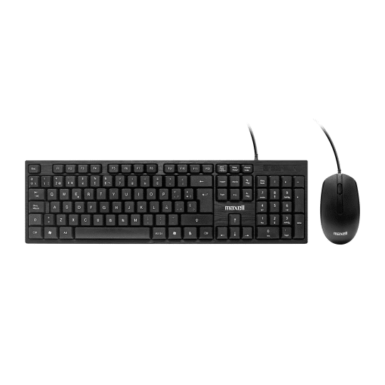 Combo Teclado y Mouse Maxell WRKBC-10 Alámbrico USB Negro