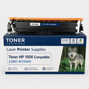 Tóner Homologado LOBO W1500X HP 150X Negro con Chip