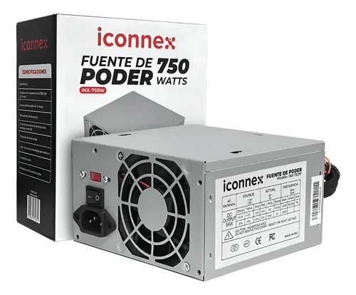 Fuente de Poder iConnex INX-750W 750W ATX para PC